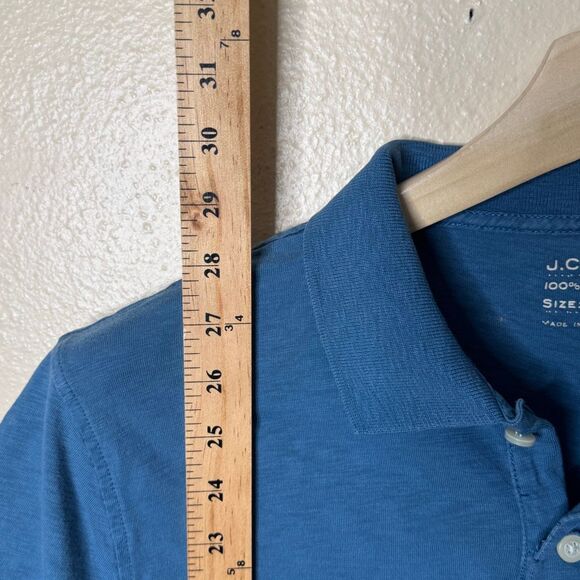 J. Crew Shirt Mens Large Blue Polo Short Sleeve Collared Cotton Classic Fit - Picture 5 of 7
